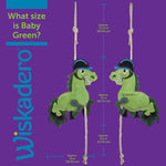 Reference Chart: Visual measurement guide illustrating exact measurement points (overall length, top hanging rope, main body height, bottom rope, and width). Chart information can also be found in tab of additional size information under size guide icon for text only of visual chart.